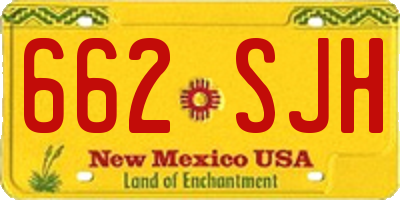 NM license plate 662SJH