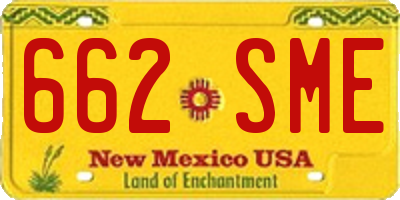 NM license plate 662SME