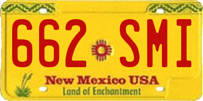 NM license plate 662SMI