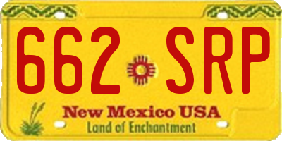 NM license plate 662SRP
