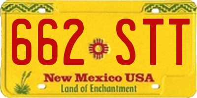 NM license plate 662STT