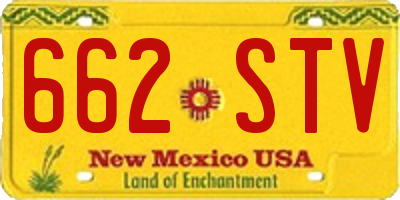 NM license plate 662STV