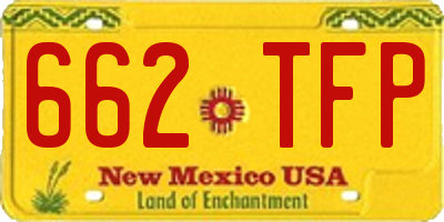 NM license plate 662TFP