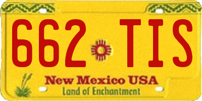 NM license plate 662TIS