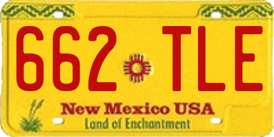 NM license plate 662TLE