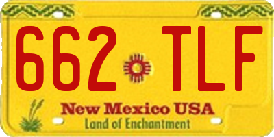NM license plate 662TLF