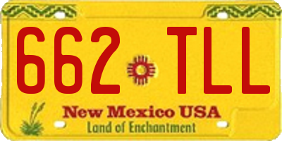 NM license plate 662TLL