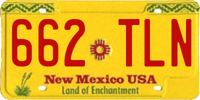 NM license plate 662TLN