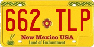 NM license plate 662TLP
