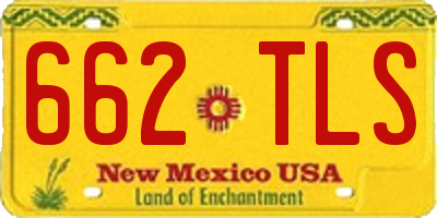 NM license plate 662TLS