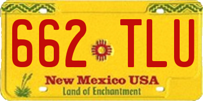 NM license plate 662TLU