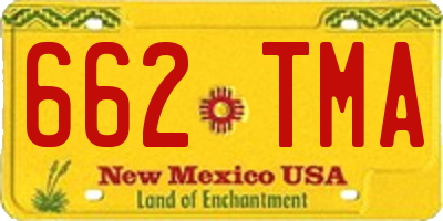 NM license plate 662TMA