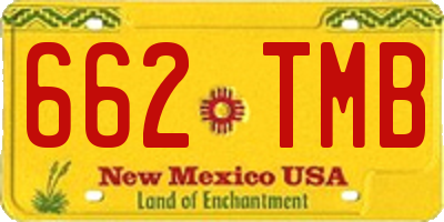 NM license plate 662TMB