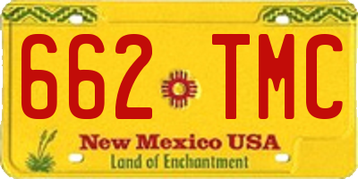 NM license plate 662TMC
