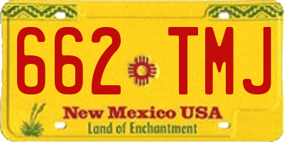 NM license plate 662TMJ