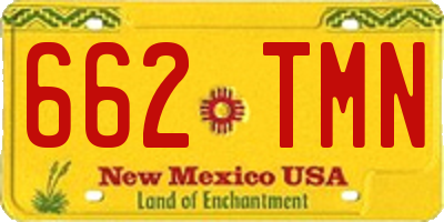 NM license plate 662TMN