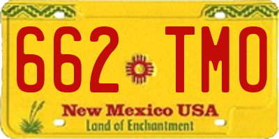 NM license plate 662TMO