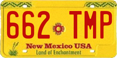NM license plate 662TMP