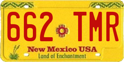 NM license plate 662TMR