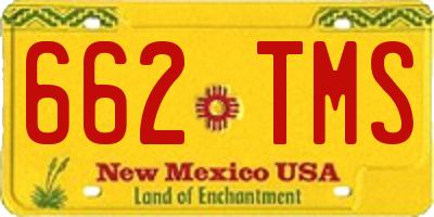 NM license plate 662TMS