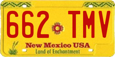 NM license plate 662TMV