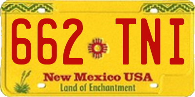 NM license plate 662TNI