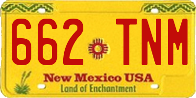 NM license plate 662TNM