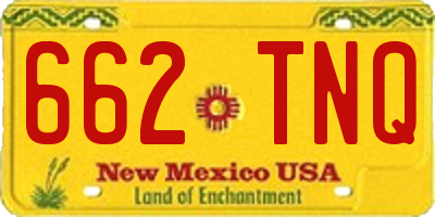 NM license plate 662TNQ