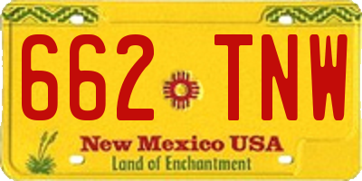 NM license plate 662TNW