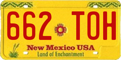 NM license plate 662TOH