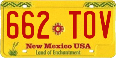 NM license plate 662TOV
