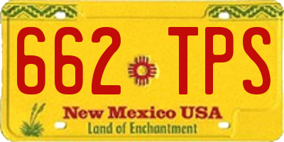 NM license plate 662TPS