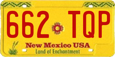 NM license plate 662TQP
