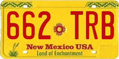 NM license plate 662TRB