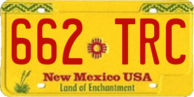 NM license plate 662TRC