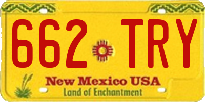 NM license plate 662TRY