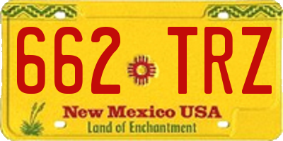 NM license plate 662TRZ