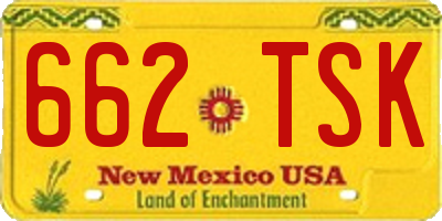 NM license plate 662TSK