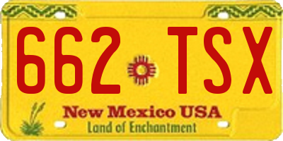NM license plate 662TSX
