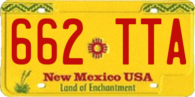 NM license plate 662TTA
