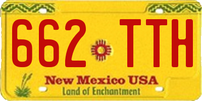 NM license plate 662TTH
