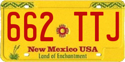NM license plate 662TTJ