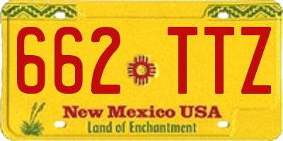 NM license plate 662TTZ