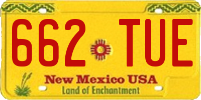 NM license plate 662TUE