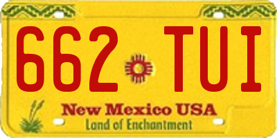 NM license plate 662TUI