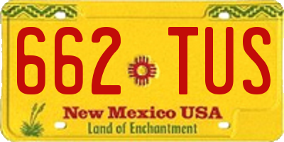NM license plate 662TUS