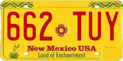 NM license plate 662TUY