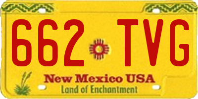 NM license plate 662TVG