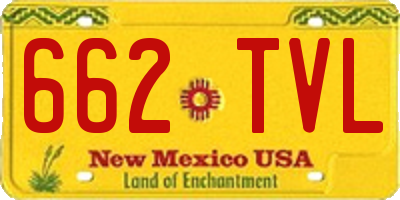 NM license plate 662TVL