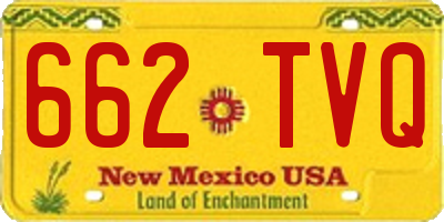 NM license plate 662TVQ